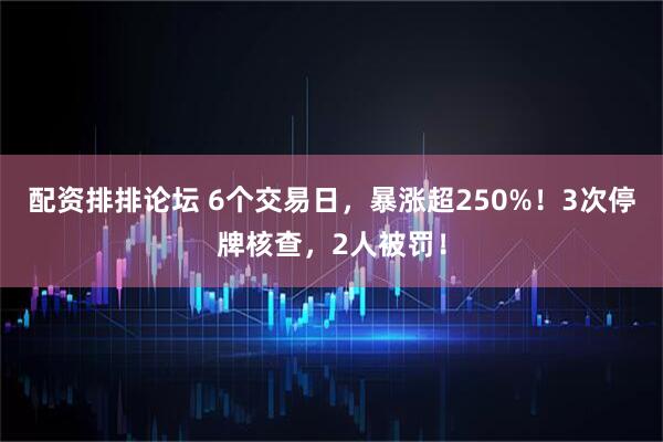 配资排排论坛 6个交易日，暴涨超250%！3次停牌核查，2人被罚！